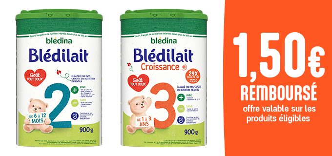 Promotion Blédilait de 6 à 36 mois