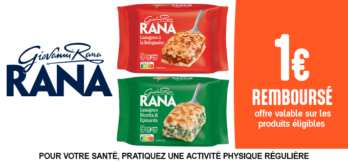 Promotion Lasagnes Giovanni Rana