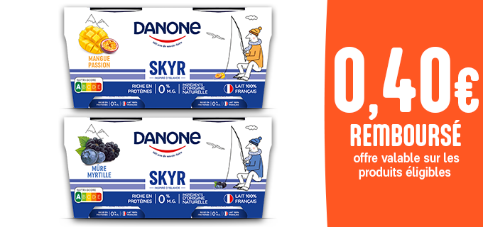 Promotion Danone Skyr aux fruits