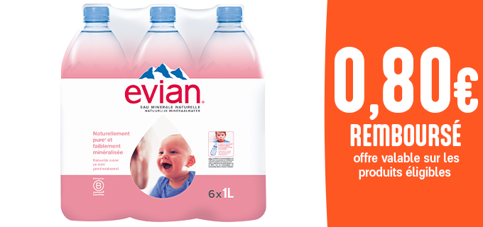 Promotion Packs d’eau evian
