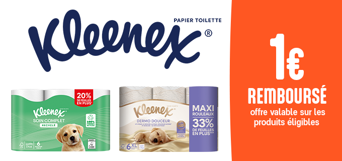Promotion Kleenex® Papier toilette
