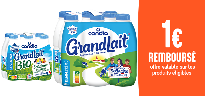 Promotion GrandLait 1/2 écrémé