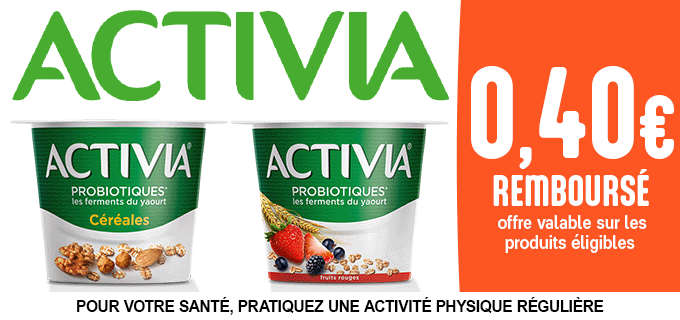 Promotion Activia Source de Fibres