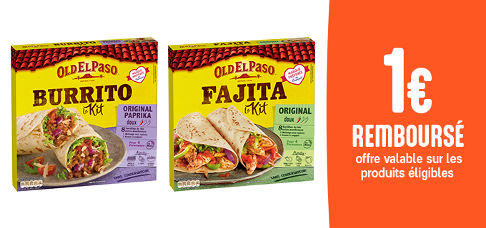 Promotion Réduction 1€ sur les Kits Old El Paso