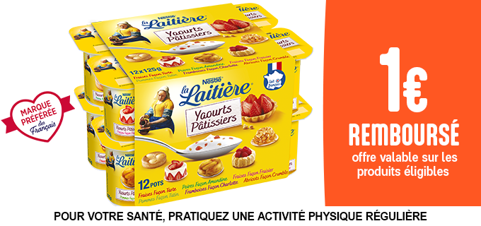 Promotion Yaourts Pâtissiers La Laitière