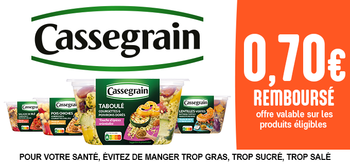Promotion Découvrez nos salades miamgiques Cassegrain !