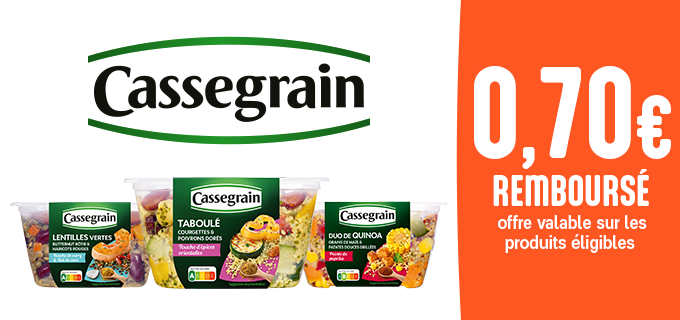 Promotion Découvrez nos salades irrésistibles Cassegrain !