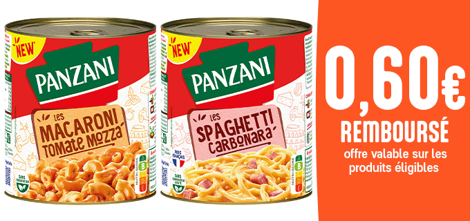 Promotion Pâtes cuisinées Panzani