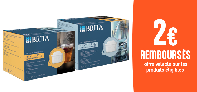 Promotion BRITA filtres à eau