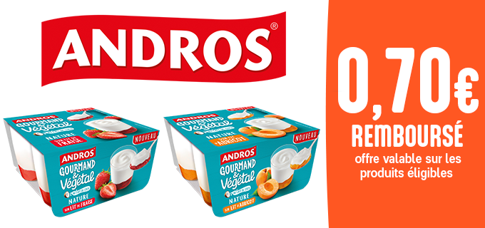Promotion Andros Gourmand & Végétal