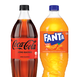 Promotion 0,40€ de réduction pour l'achat simultané d'un Coca-Cola ET Fanta