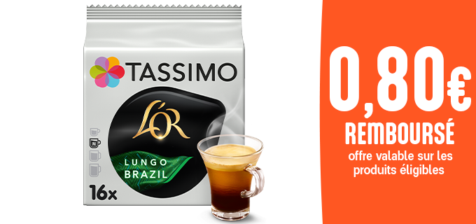 Promotion Offre Tassimo L' OR Lungo Brazil