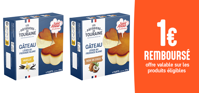 Promotion Gâteau léger au fromage Blanc - Pâtissiers de Touraine