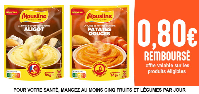 Promotion Les recettes gourmandes Mousline