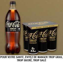 Promotion 0,20€ de réduction pour l'achat d'un produit de la gamme Coca-Cola Zéro Caféines Zéro Sucres !