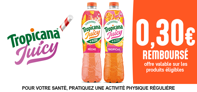 Promotion Boissons aux fruits Tropicana Juicy