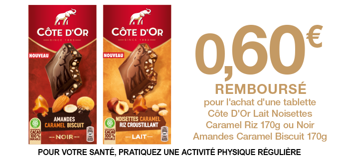 Promotion Tablettes Côte D'Or