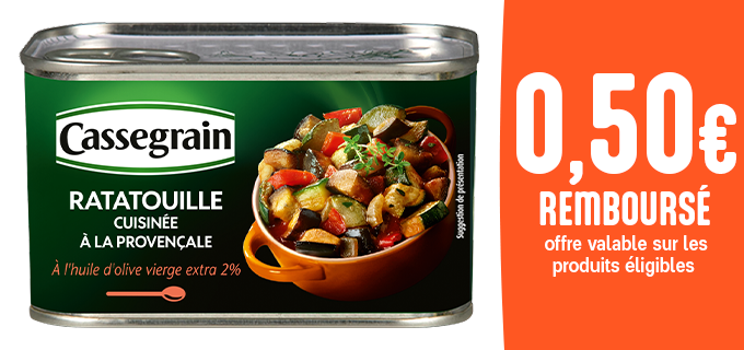 Promotion Ratatouille à la provençale Cassegrain
