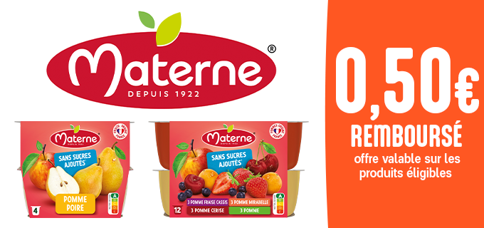 Promotion Materne® Sans Sucres Ajoutés*