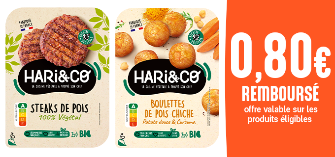 Promotion HARi&CO l'expert de la cuisine végé