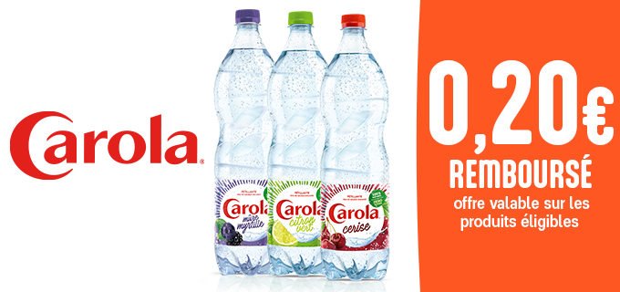 Promotion 0.20€ sur 1 bouteille Carola aromatisée