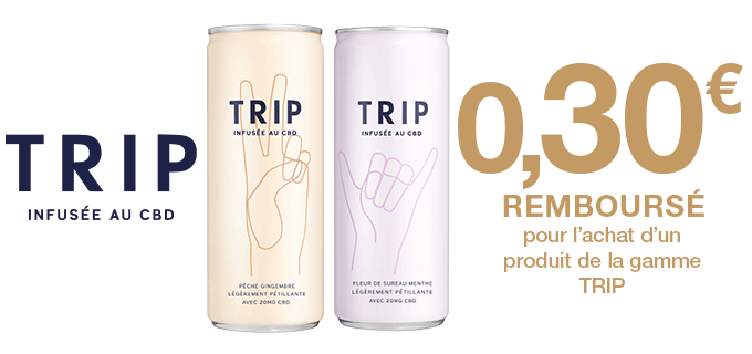 Promotion TRIP, boisson rafraichissante au CBD