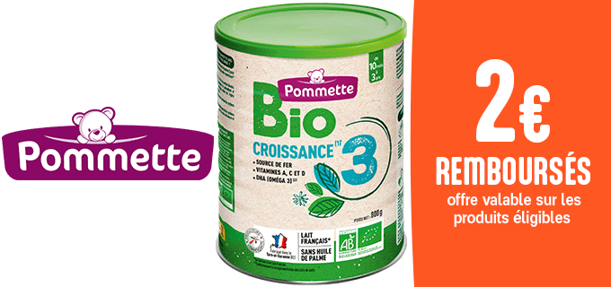 Promotion Lait en poudre 3 Bio