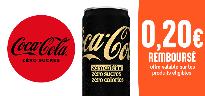 Promotion 0,20€ DE RÉDUCTION sur un Coca-Cola