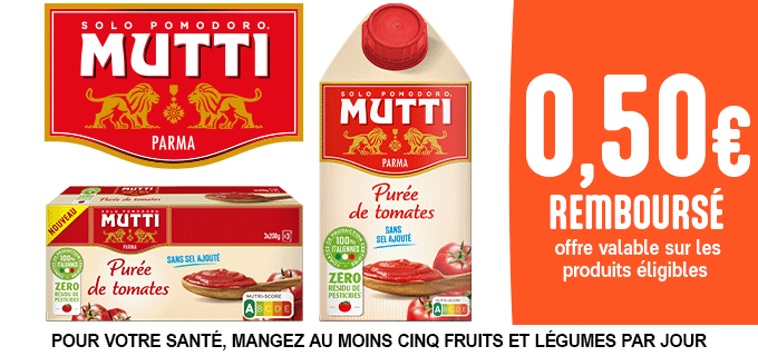 Promotion Purée de tomates Mutti