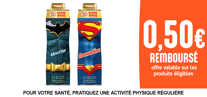 Promotion Découvrez les sirops des héros et un jeu 100% gagnant !