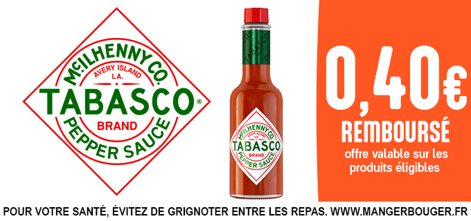 Promotion Promotion gamme Tabasco