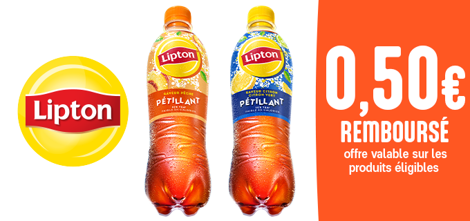 Promotion Bon de réduction 0.50€ Lipton Pétillant
