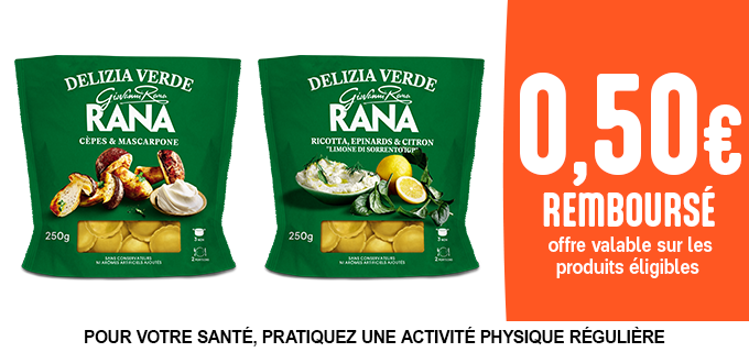 Promotion Pâtes Fraiches Delizia Verde RANA