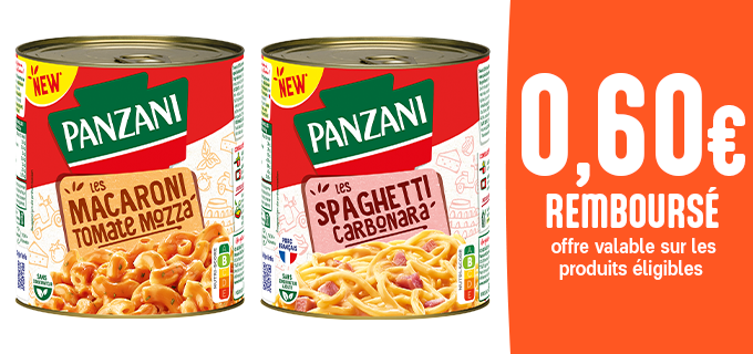 Promotion Pâtes cuisinées Panzani