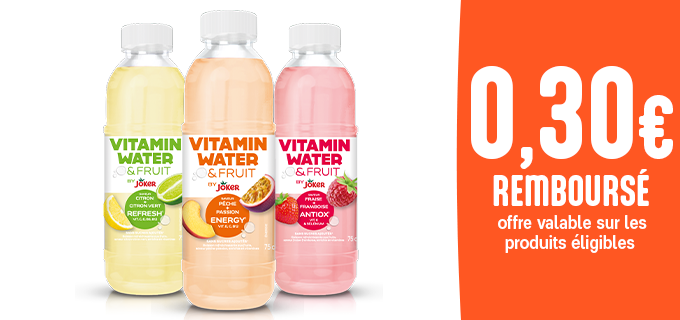 Promotion Découvrez Vitamin Water