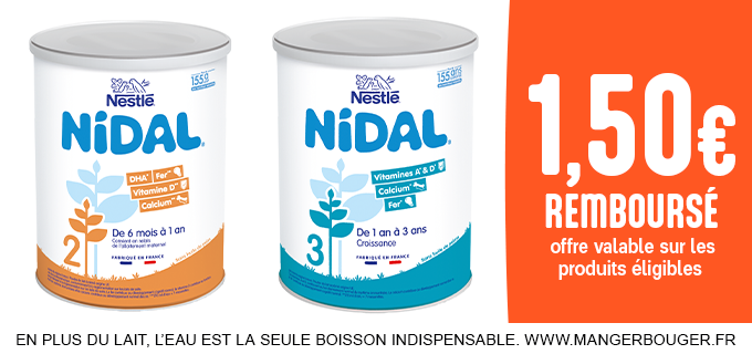Promotion Nidal 2 & 3 de Nestlé