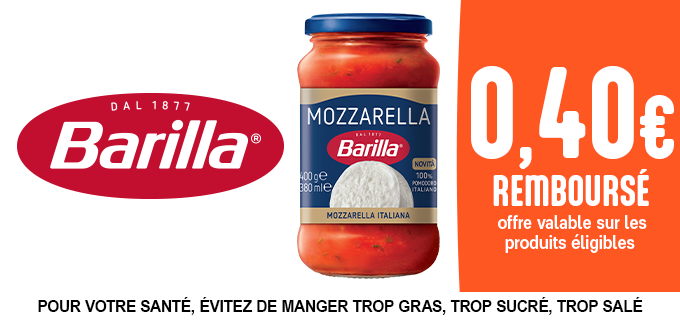 Promotion Sauce Barilla Mozzarella