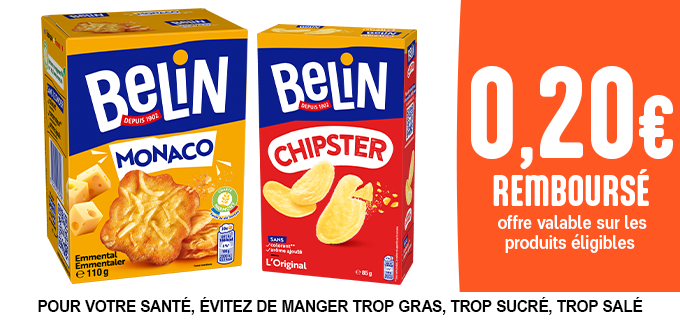 Promotion Les biscuits apéritifs Belin