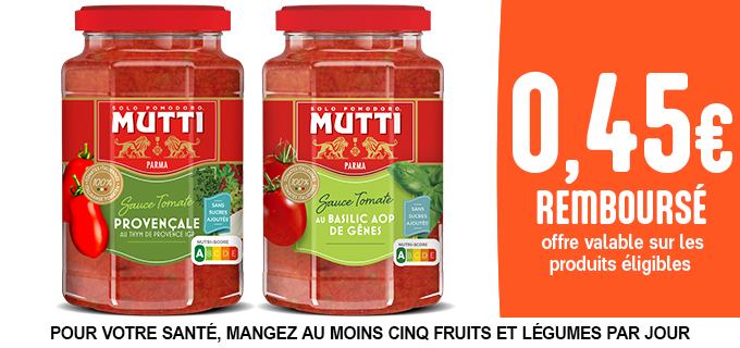 Promotion Sauces pour Pâtes