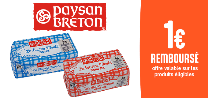 Promotion BEURRE PAYSAN BRETON