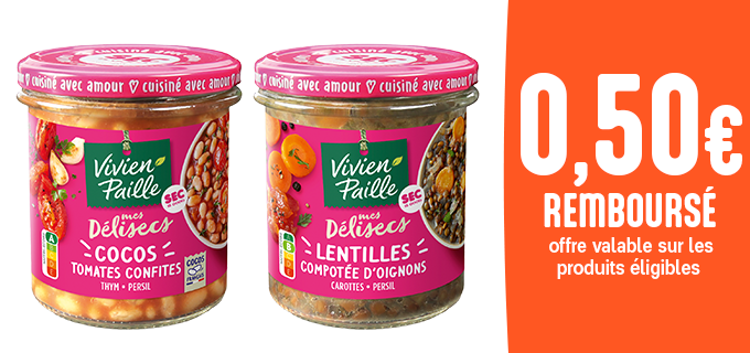 Promotion Enfin des légumes secs vraiment cuisinés, vraiment gourmands !