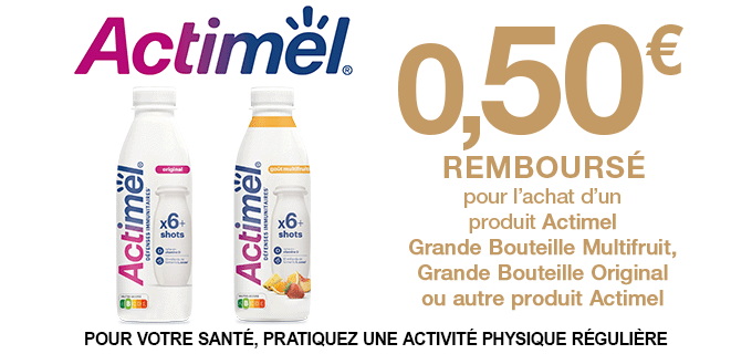 Promotion Actimel Grande Bouteille