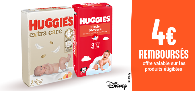 Promotion Huggies couches et culottes