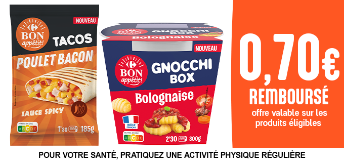Promotion Gnocchi Box Carrefour Bon Appétit !