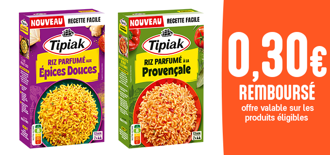 Promotion Découvrez les Riz Parfumés Tipiak