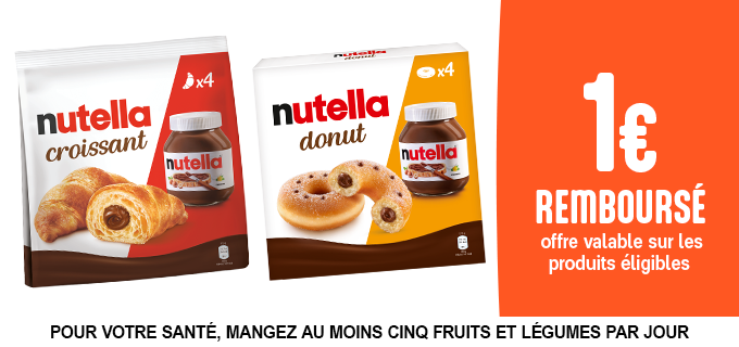 Promotion Découvrez la gamme surgelée Nutella