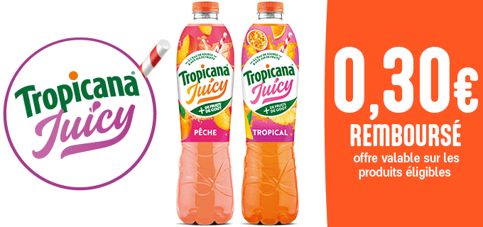Promotion Boissons aux fruits Tropicana Juicy