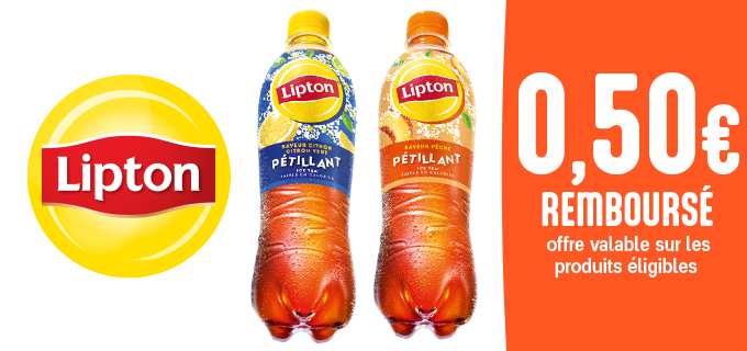 Promotion Bon de réduction 0.50€ Lipton Pétillant