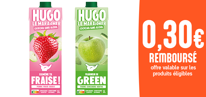 Promotion Cockails sans alcool Hugo le Maraîcher