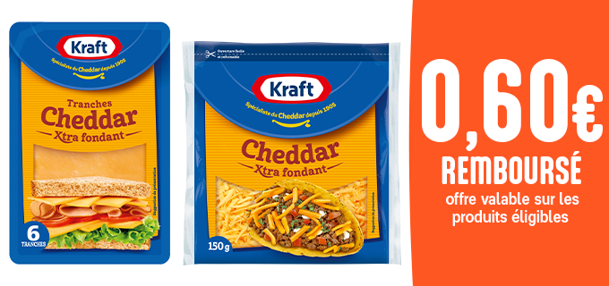 Promotion Kraft Spécialiste du cheddar depuis 1905